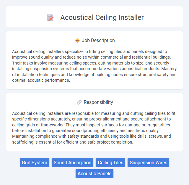 Acoustical Ceiling Installer Job Description and Career Detail