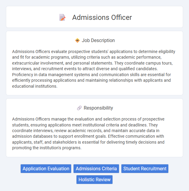 Admissions Officer Job Description and Career Detail