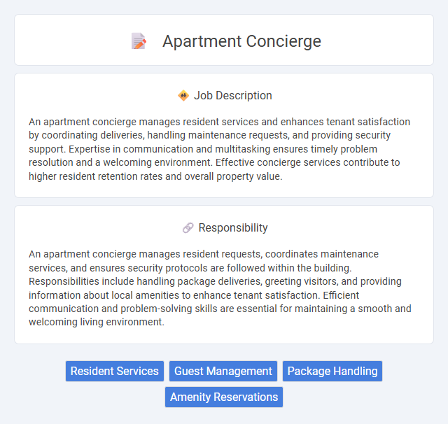 Apartment Concierge Job Description and Career Detail