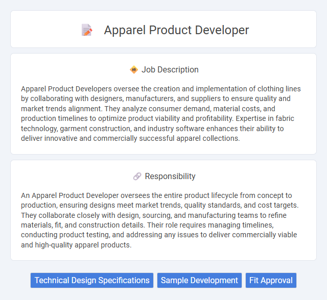 Apparel Product Developer Job Description and Career Detail