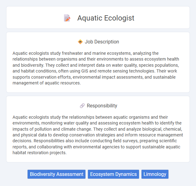 Aquatic Ecologist Job Description and Career Detail