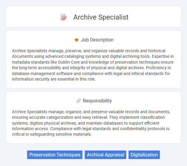 Archive Specialist Job Description and Career Detail