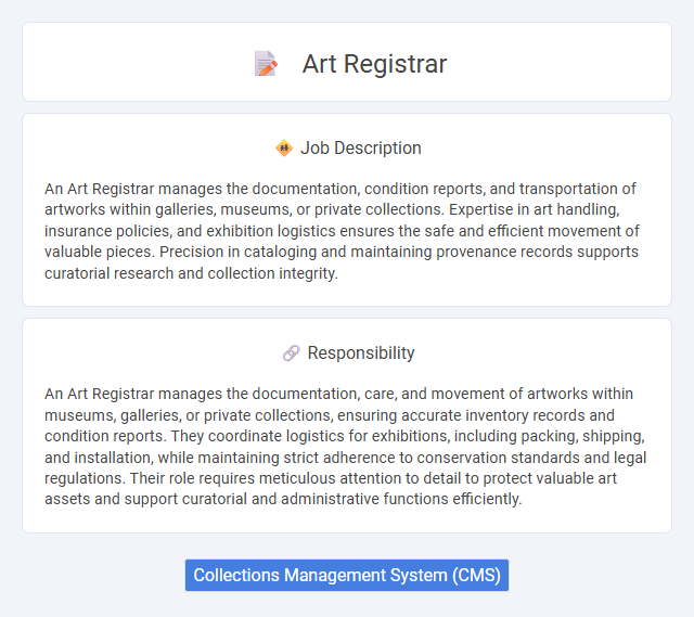 Art Registrar Job Description and Career Detail