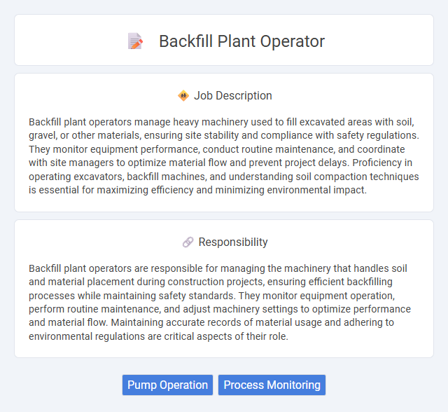 Backfill Plant Operator Job Description and Career Detail