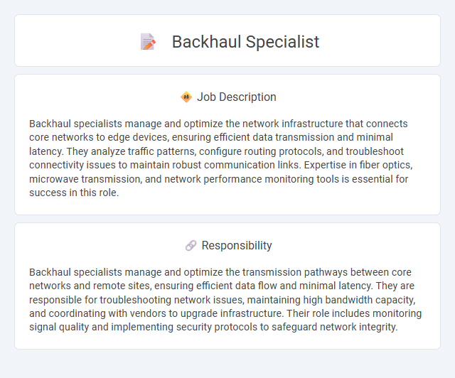 Backhaul Specialist Job Description and Career Detail