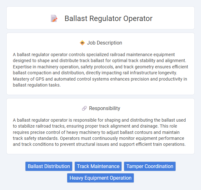 Ballast Regulator Operator Job Description and Career Detail