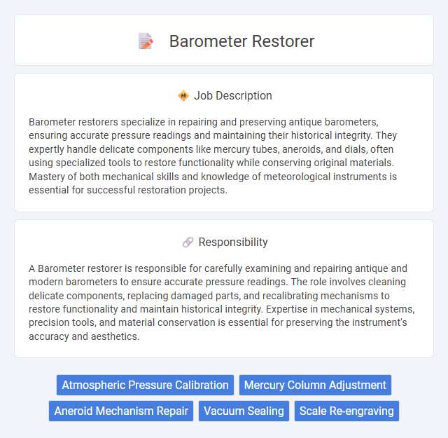Barometer Restorer Job Description and Career Detail