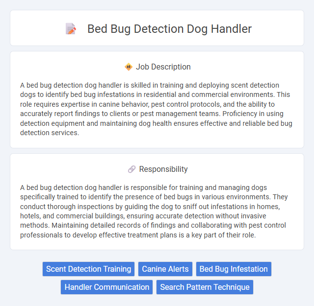 Bed Bug Detection Dog Handler Job Description and Career Detail