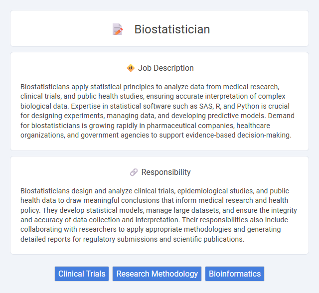 Biostatistician Job Description and Career Detail