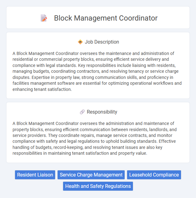 Block Management Coordinator Job Description and Career Detail