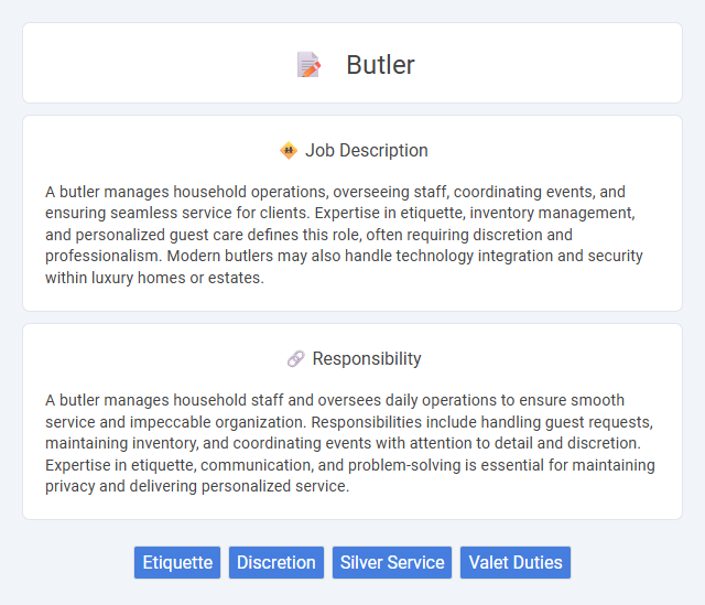 Butler Job Description and Career Detail