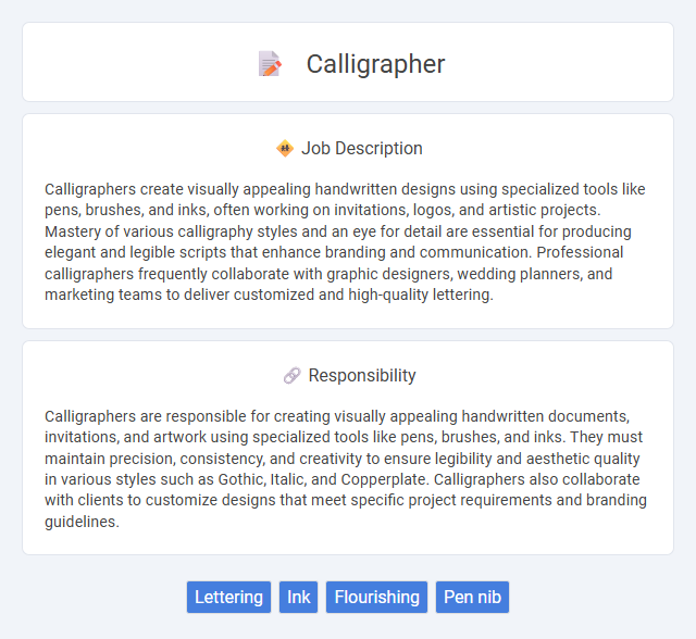 Calligrapher Job Description and Career Detail