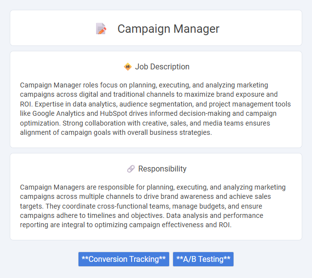 Campaign Manager Job Description and Career Detail