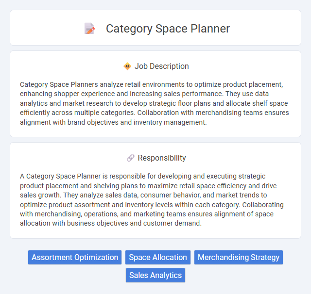 Category Space Planner Job Description and Career Detail