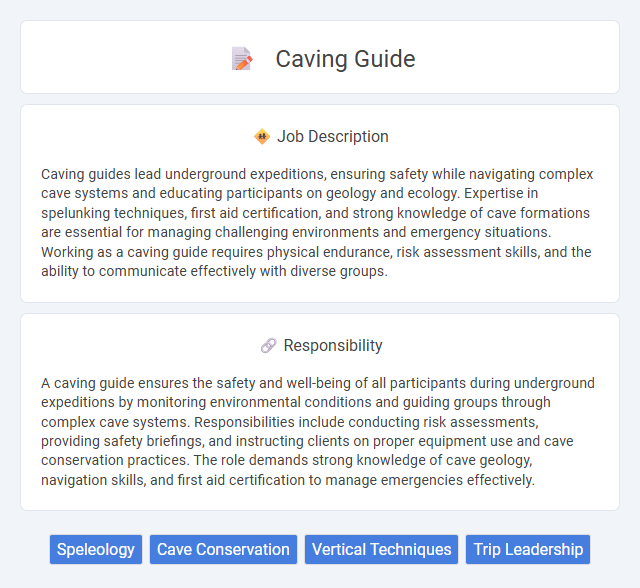 Caving Guide Job Description and Career Detail