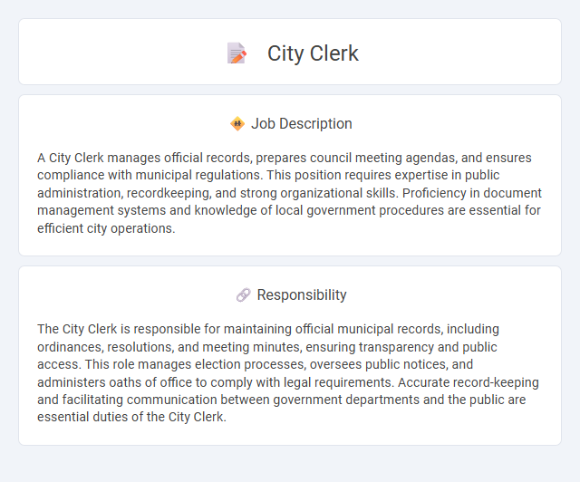 City Clerk Job Description and Career Detail