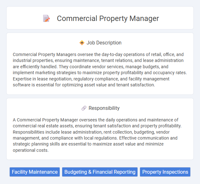 Commercial Property Manager Job Description and Career Detail