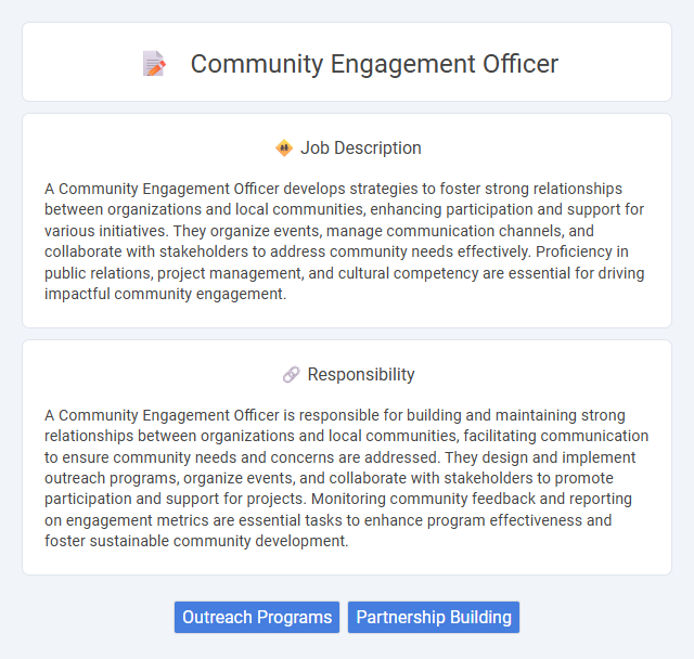 Community Engagement Officer Job Description and Career Detail