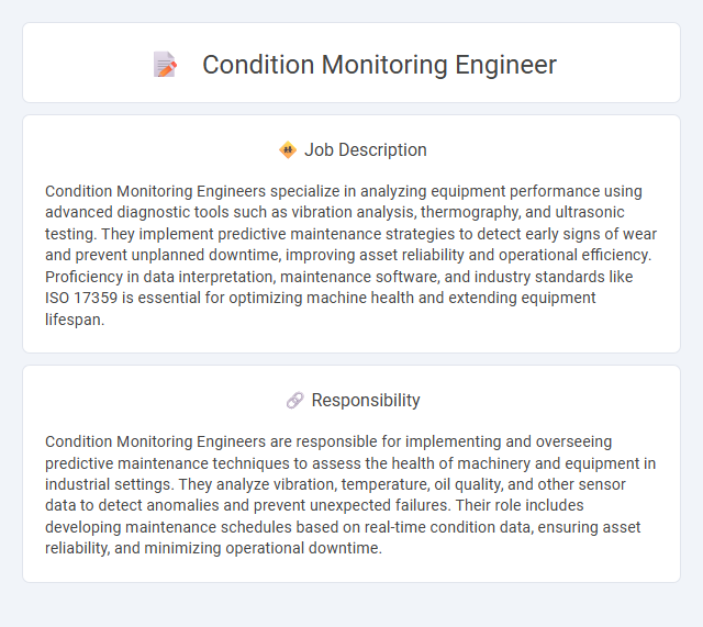Condition Monitoring Engineer Job Description and Career Detail