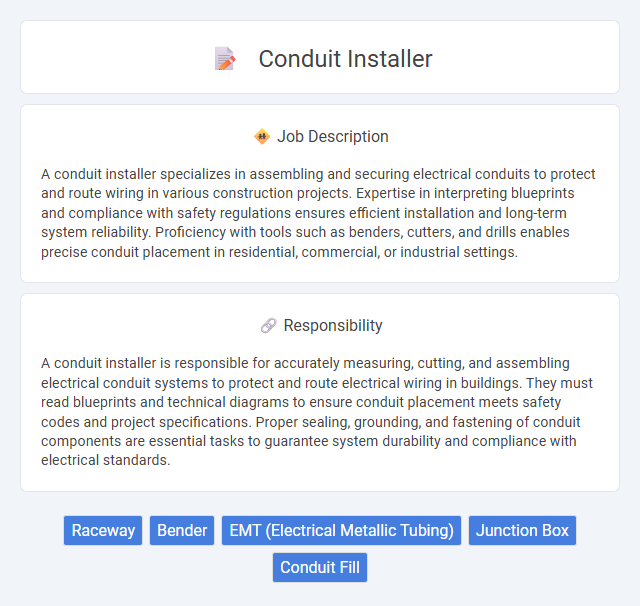 Conduit Installer Job Description and Career Detail