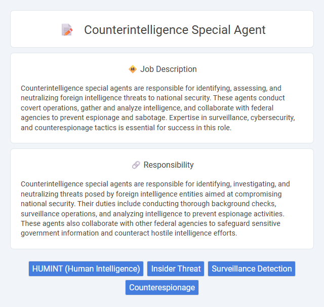 Counterintelligence Special Agent Job Description and Career Detail