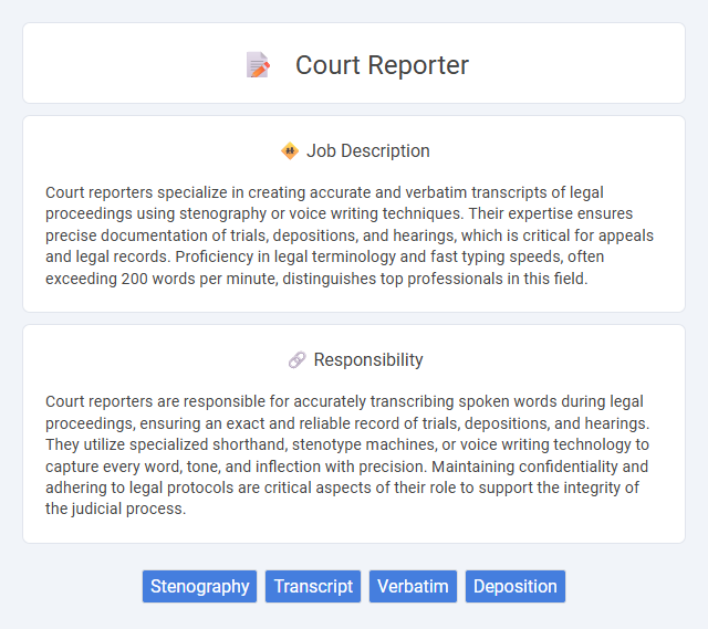 Court Reporter Job Description and Career Detail