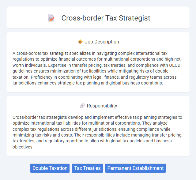 Cross-Border Tax Strategist Job Description and Career Detail
