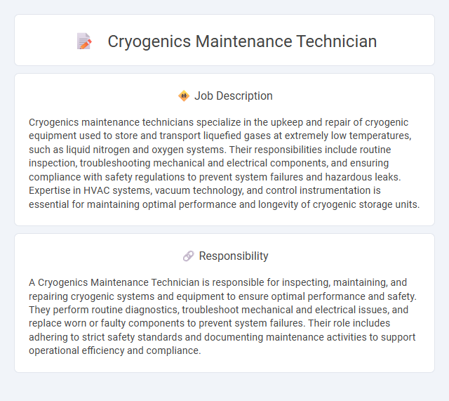 Cryogenics Maintenance Technician Job Description and Career Detail