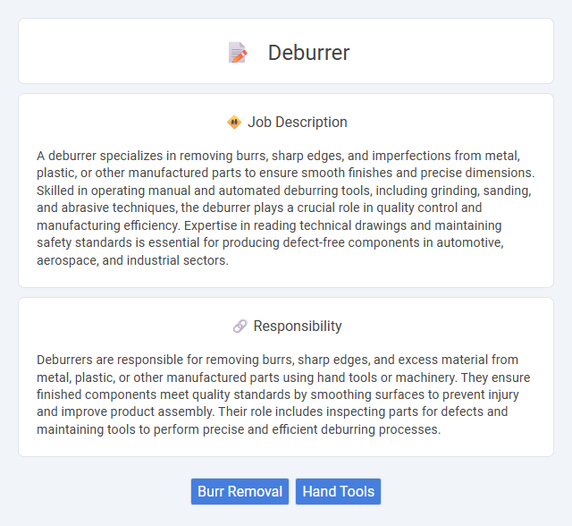 Deburrer Job Description and Career Detail