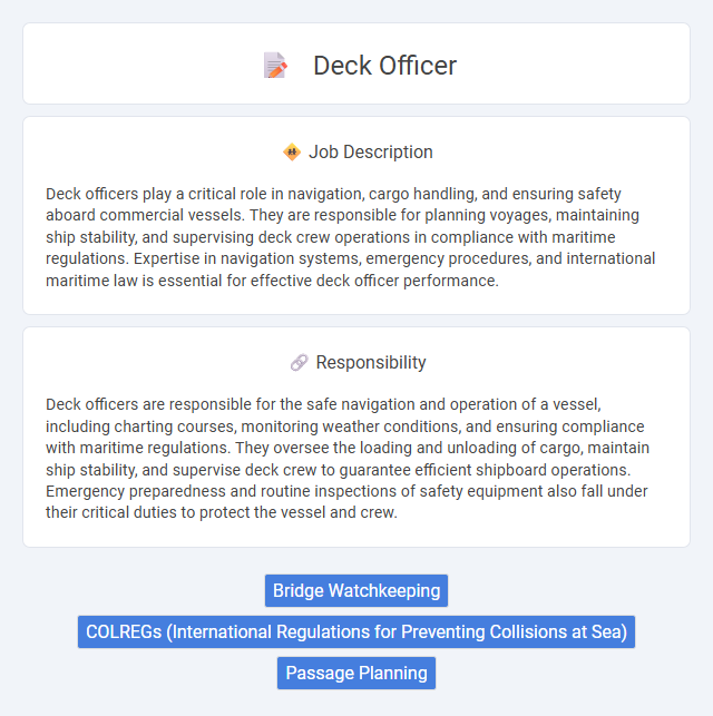 Deck Officer Job Description and Career Detail