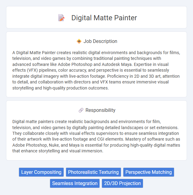 Digital Matte Painter Job Description and Career Detail