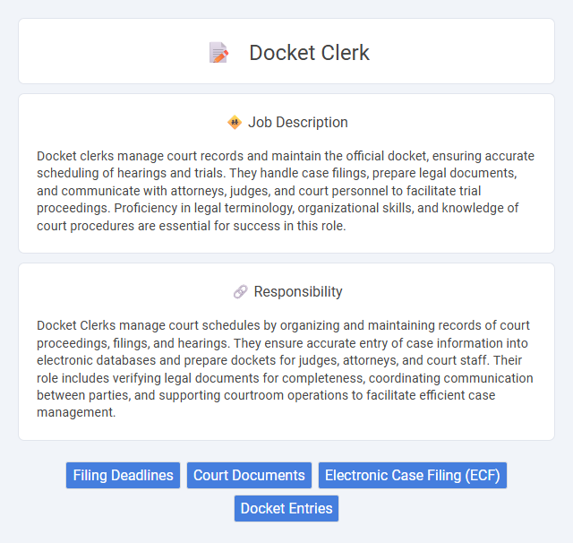 Docket Clerk Job Description and Career Detail