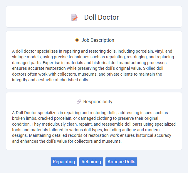 Doll Doctor Job Description and Career Detail