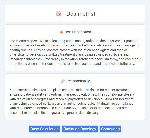 Dosimetrist Job Description and Career Detail