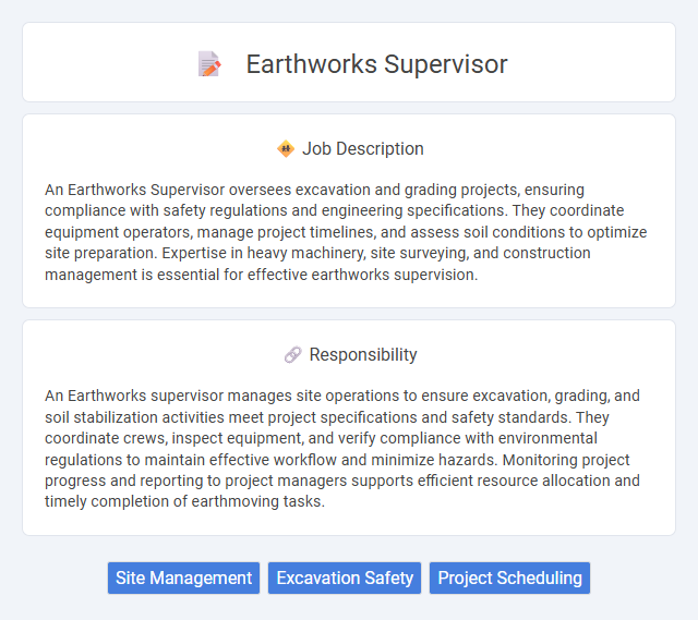 Earthworks Supervisor Job Description and Career Detail