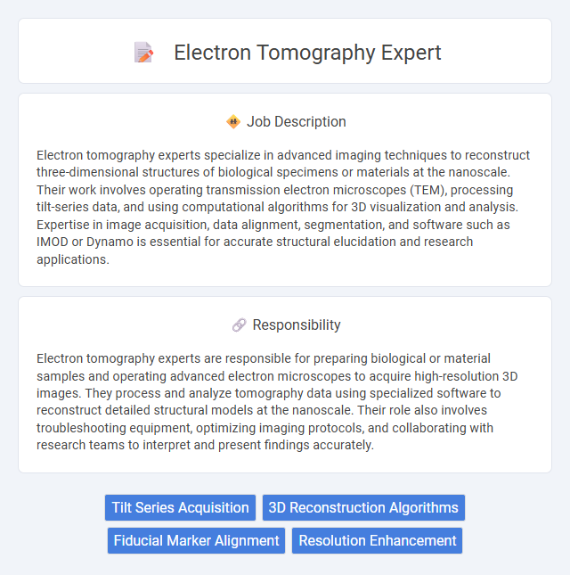 Electron Tomography Expert Job Description and Career Detail