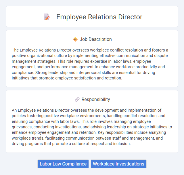 Employee Relations Director Job Description and Career Detail