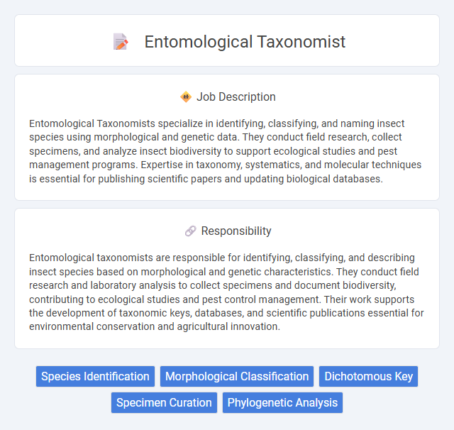 Entomological Taxonomist Job Description and Career Detail