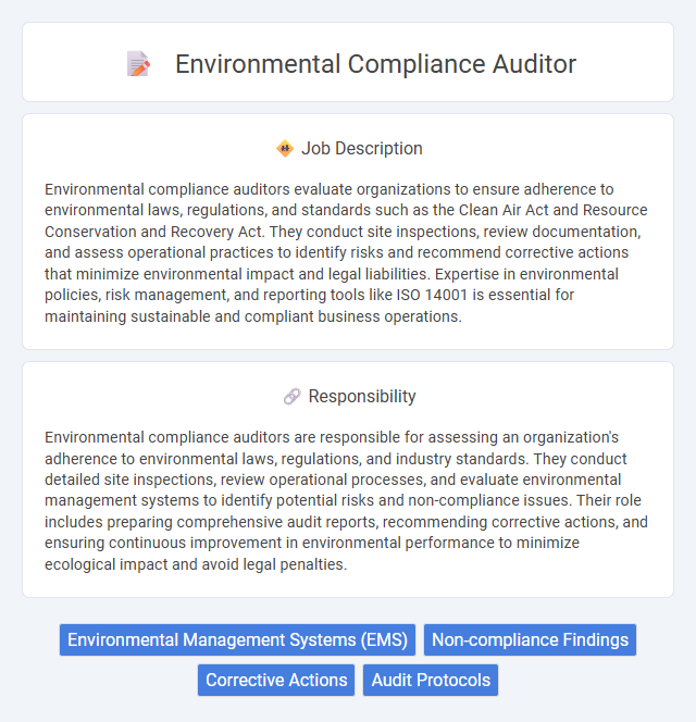 Environmental Compliance Auditor Job Description and Career Detail