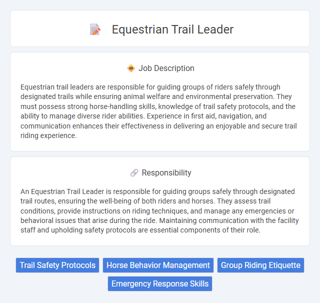 Equestrian Trail Leader Job Description and Career Detail