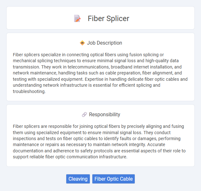 Fiber Splicer Job Description and Career Detail