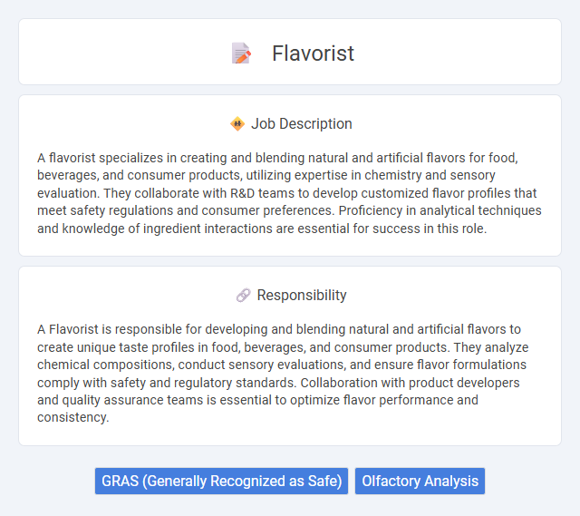 Flavorist Job Description and Career Detail