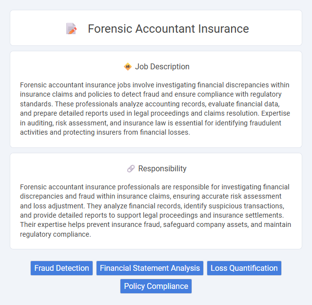 Forensic Accountant Insurance Job Description and Career Detail