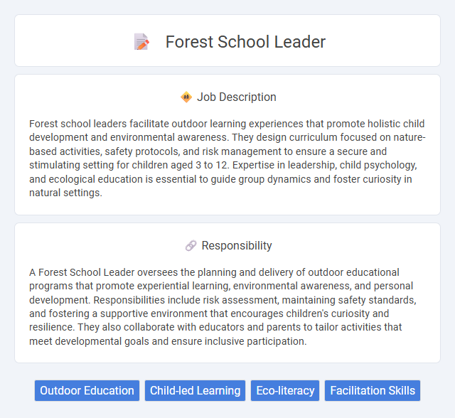 Forest School Leader Job Description and Career Detail