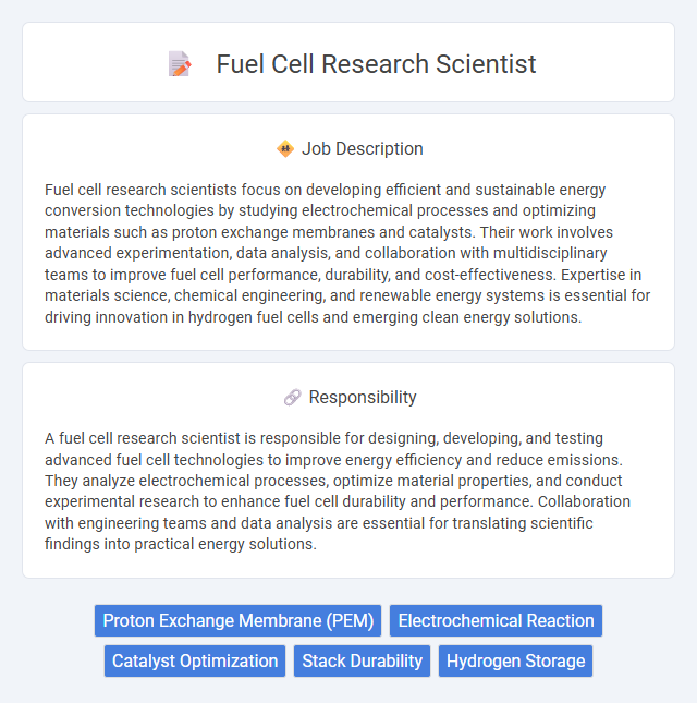 Fuel Cell Research Scientist Job Description and Career Detail