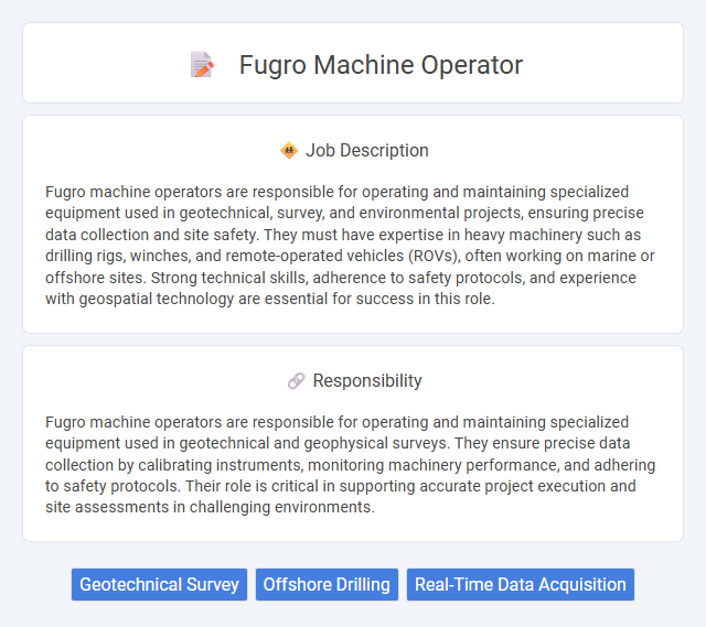 Fugro Machine Operator Job Description and Career Detail