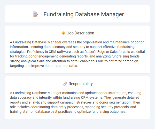 Fundraising Database Manager Job Description and Career Detail