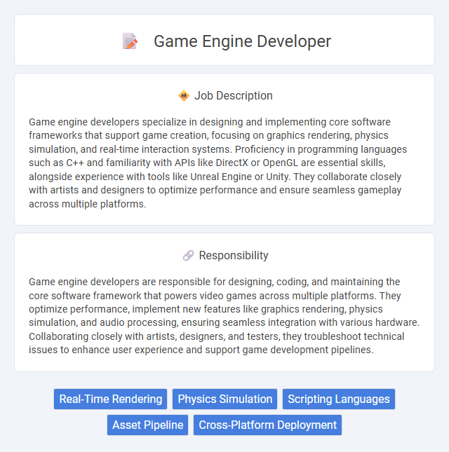 Game Engine Developer Job Description and Career Detail