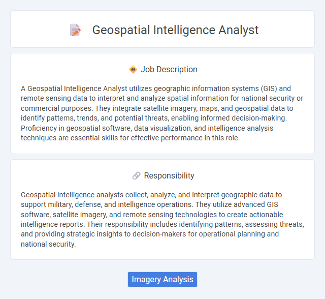 Geospatial Intelligence Analyst Job Description and Career Detail