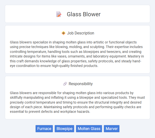 Glass Blower Job Description and Career Detail